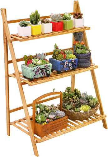 Tier bamboo ladder - ladder, plant