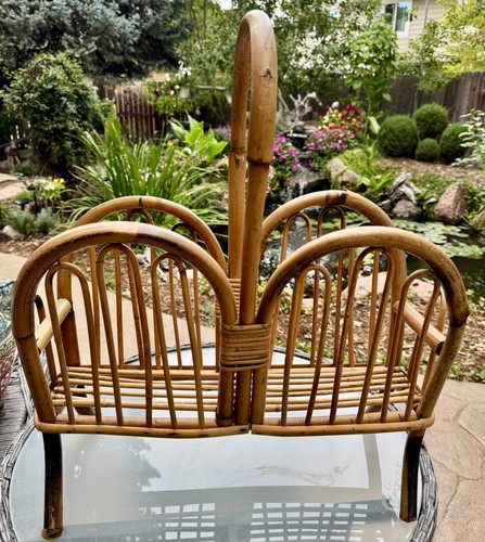 Vintage mcm bent bamboo - mcm, rattan