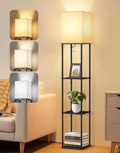Floor lamp with shelves - lamp,