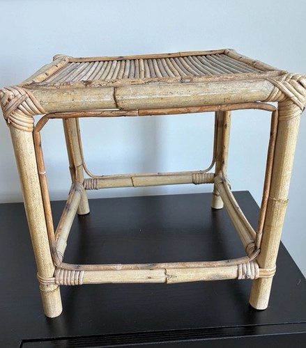 Vintage bamboo rattan plant - rattan,